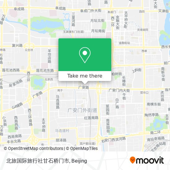 北旅国际旅行社甘石桥门市 map