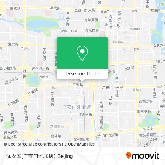 优衣库(广安门华联店) map