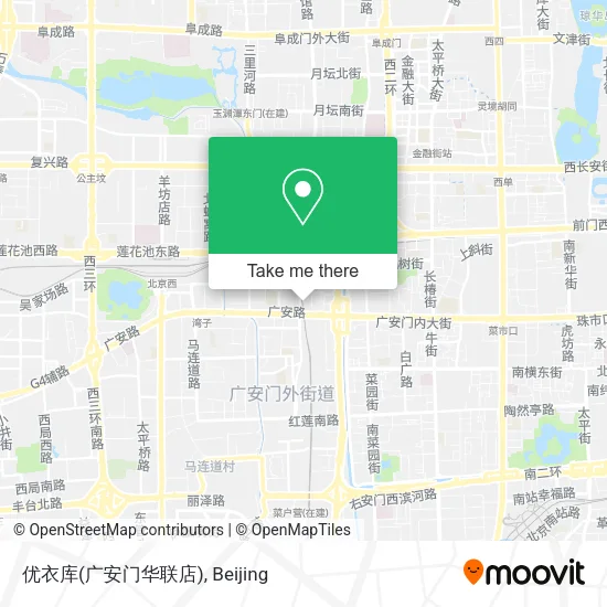 优衣库(广安门华联店) map