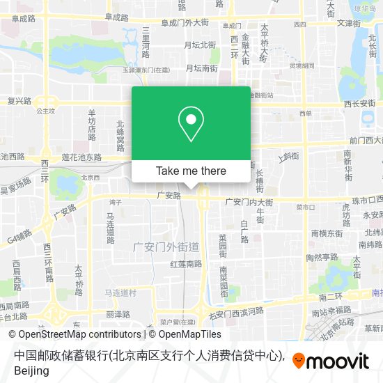 中国邮政储蓄银行(北京南区支行个人消费信贷中心) map