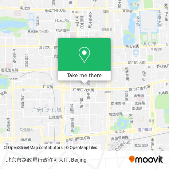 北京市路政局行政许可大厅 map