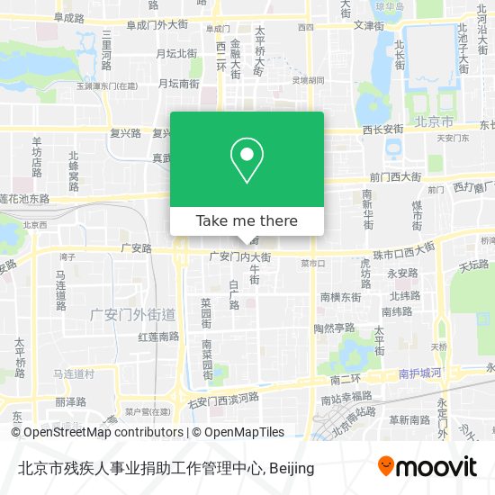 北京市残疾人事业捐助工作管理中心 map