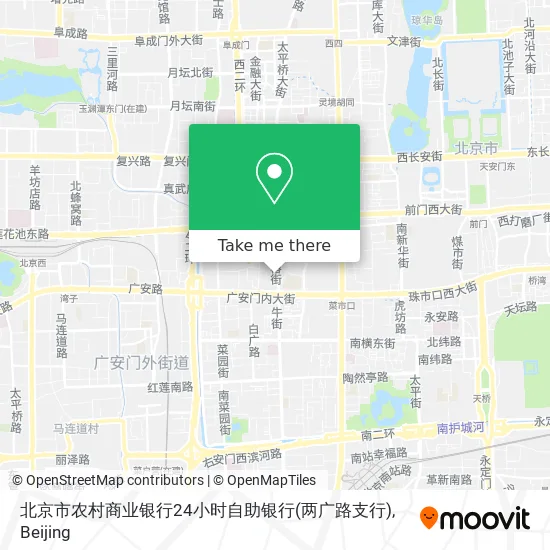 北京市农村商业银行24小时自助银行(两广路支行) map