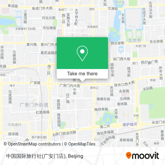中国国际旅行社(广安门店) map