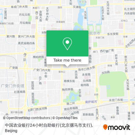 中国农业银行24小时自助银行(北京骡马市支行) map