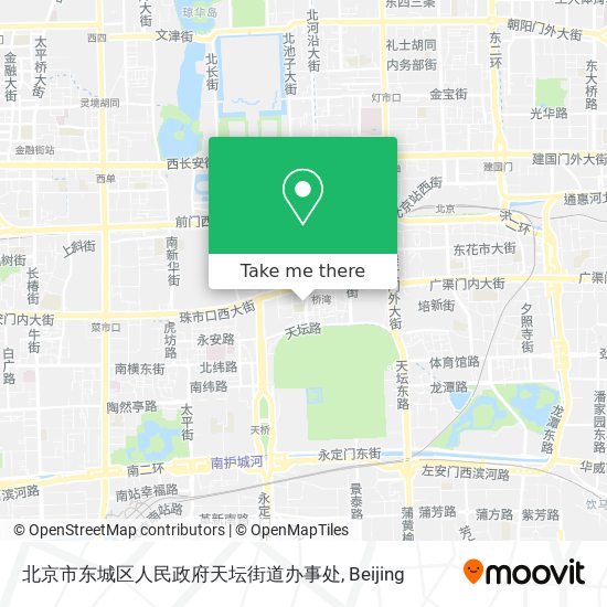 北京市东城区人民政府天坛街道办事处 map