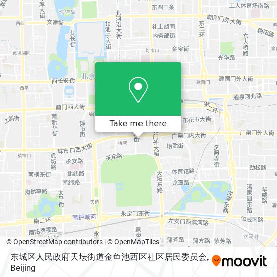 东城区人民政府天坛街道金鱼池西区社区居民委员会 map