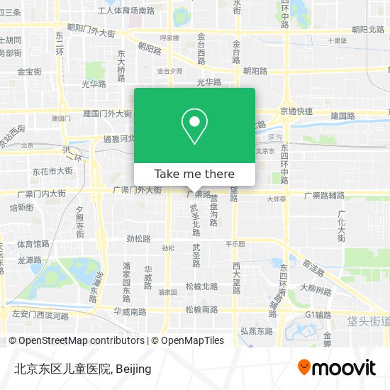 北京东区儿童医院 map