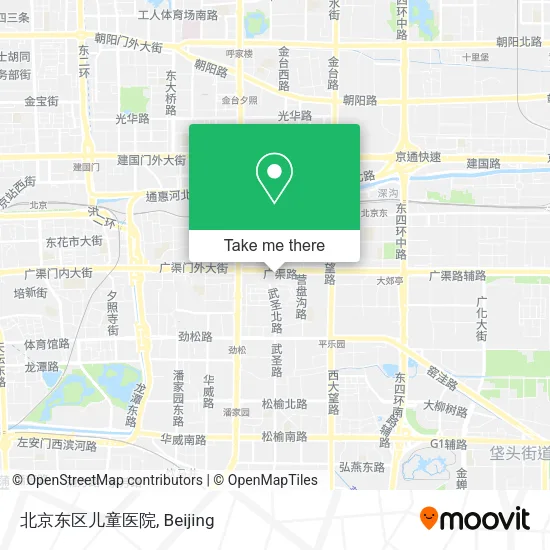 北京东区儿童医院 map