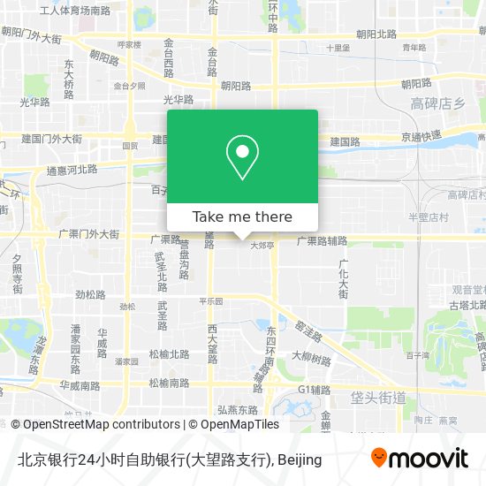 北京银行24小时自助银行(大望路支行) map