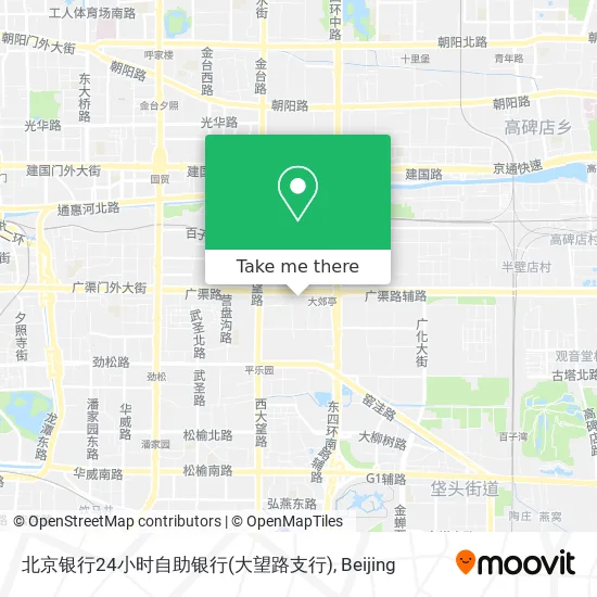 北京银行24小时自助银行(大望路支行) map