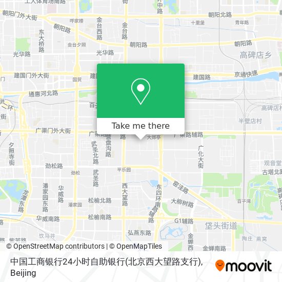 中国工商银行24小时自助银行(北京西大望路支行) map