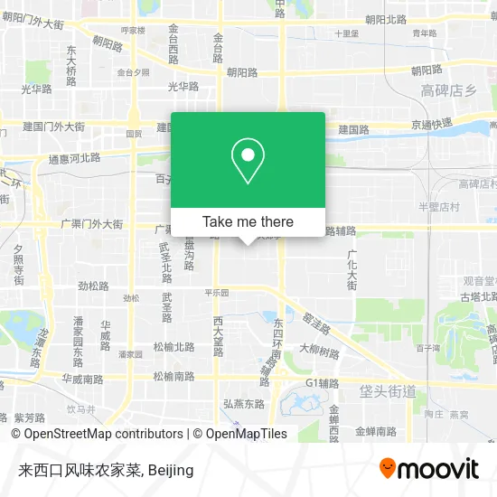 来西口风味农家菜 map