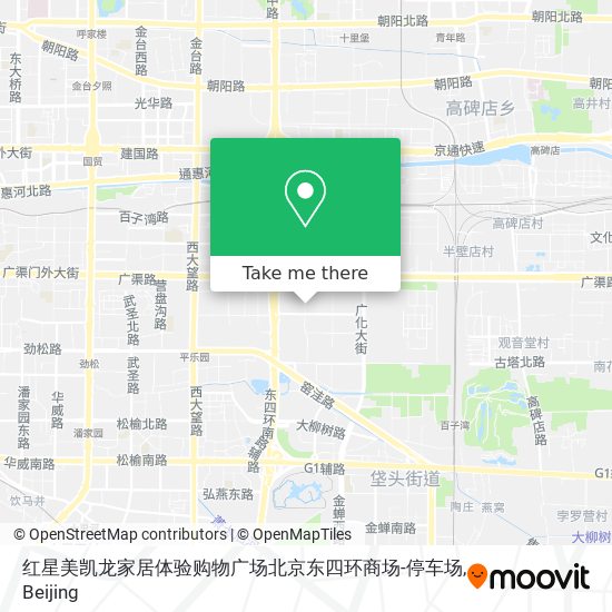 红星美凯龙家居体验购物广场北京东四环商场-停车场 map