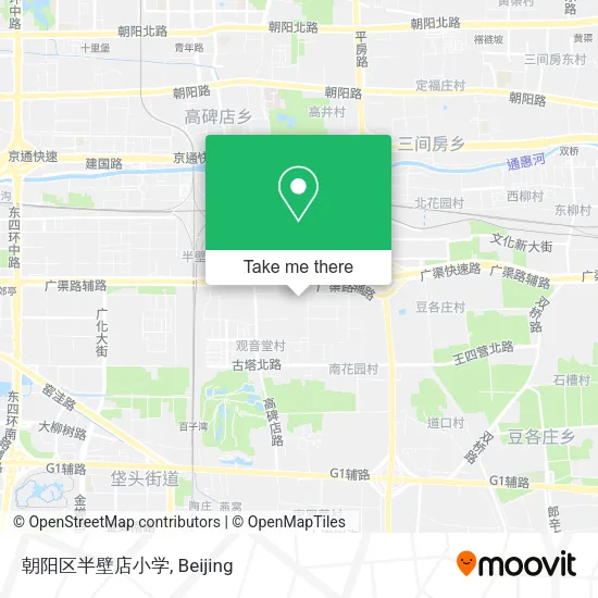 朝阳区半壁店小学 map