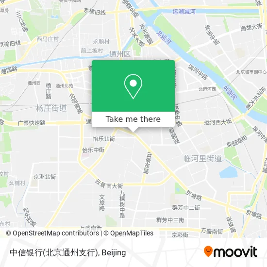 中信银行(北京通州支行) map