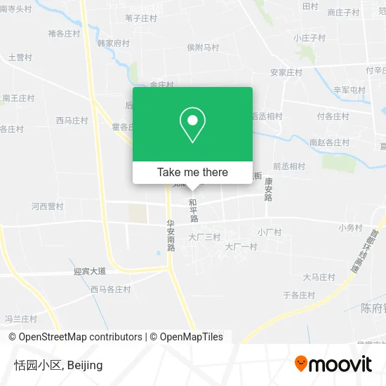恬园小区 map