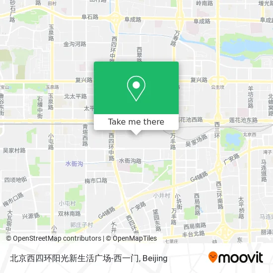北京西四环阳光新生活广场-西一门 map