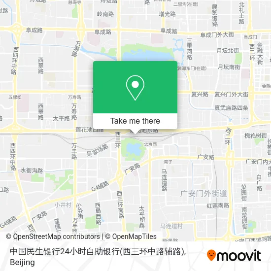 中国民生银行24小时自助银行(西三环中路辅路) map