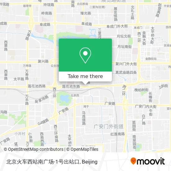北京火车西站南广场-1号出站口 map