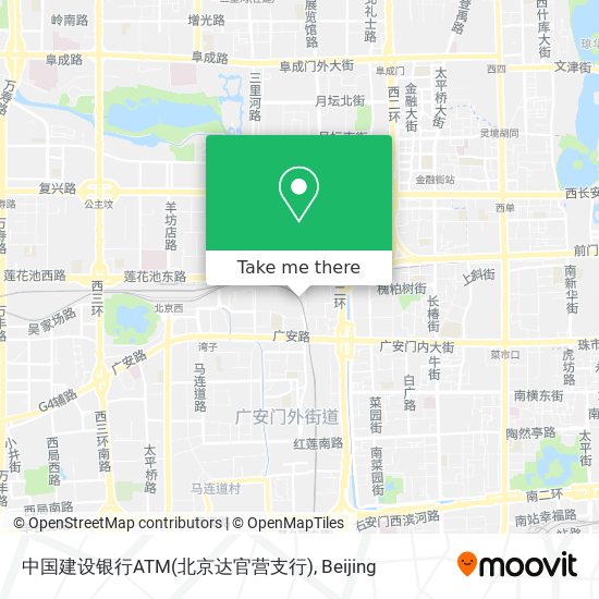 中国建设银行ATM(北京达官营支行) map