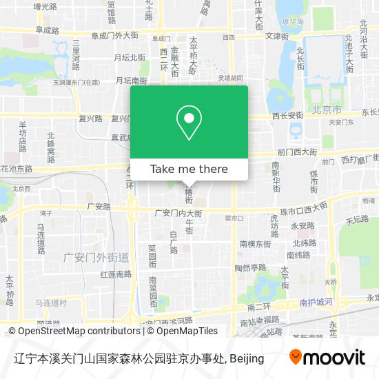 辽宁本溪关门山国家森林公园驻京办事处 map