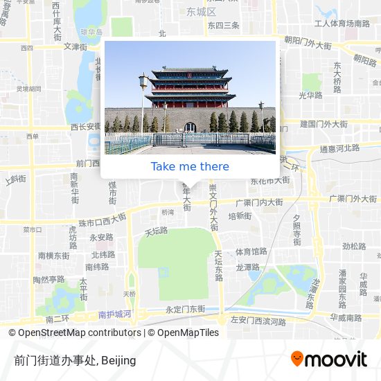 前门街道办事处 map