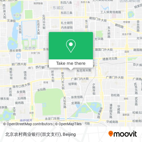 北京农村商业银行(崇文支行) map