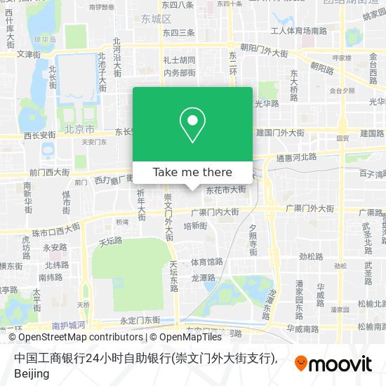 中国工商银行24小时自助银行(崇文门外大街支行) map