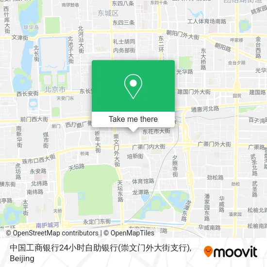 中国工商银行24小时自助银行(崇文门外大街支行) map