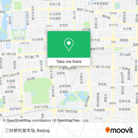三转桥街菜市场 map