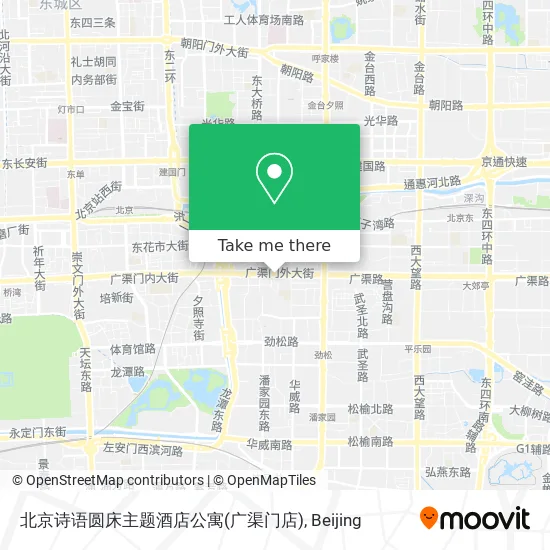北京诗语圆床主题酒店公寓(广渠门店) map
