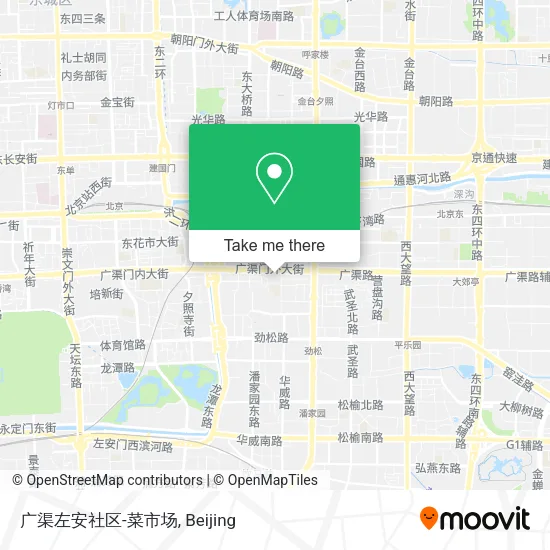 广渠左安社区-菜市场 map