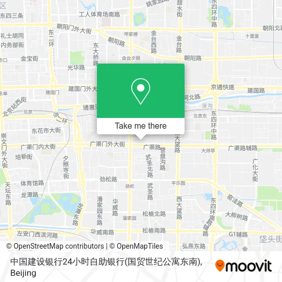 中国建设银行24小时自助银行(国贸世纪公寓东南) map