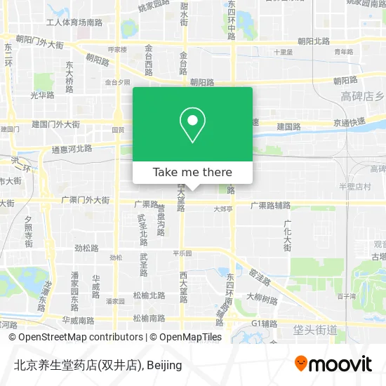 北京养生堂药店(双井店) map