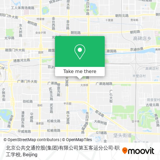 北京公共交通控股(集团)有限公司第五客运分公司-职工学校 map