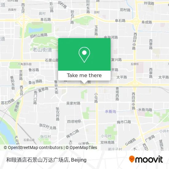 和颐酒店石景山万达广场店 map