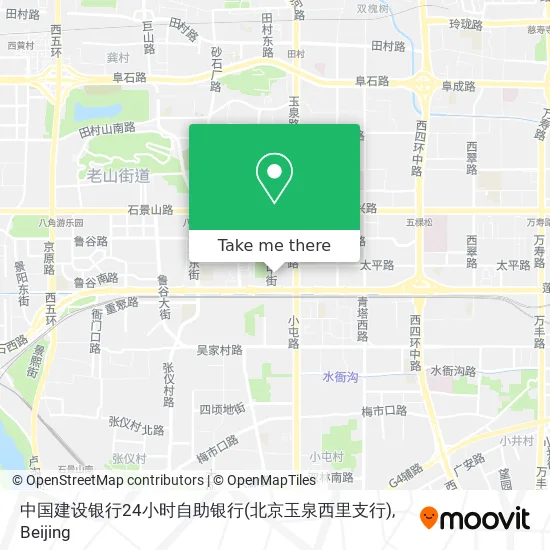 中国建设银行24小时自助银行(北京玉泉西里支行) map