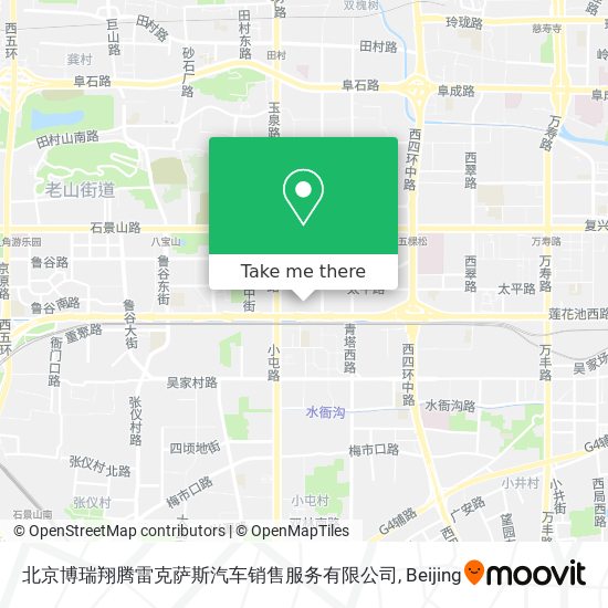 北京博瑞翔腾雷克萨斯汽车销售服务有限公司 map