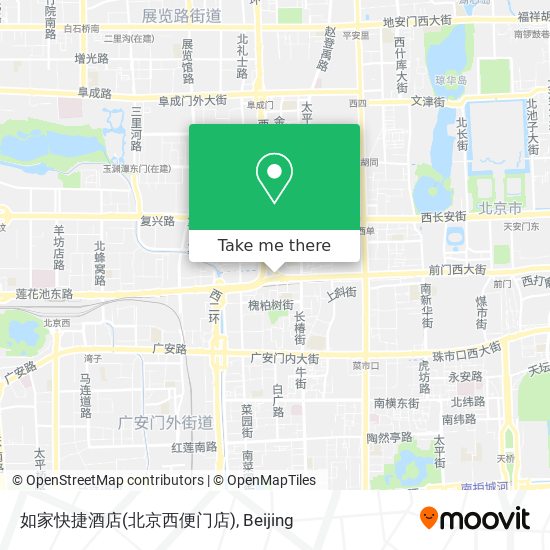 如家快捷酒店(北京西便门店) map