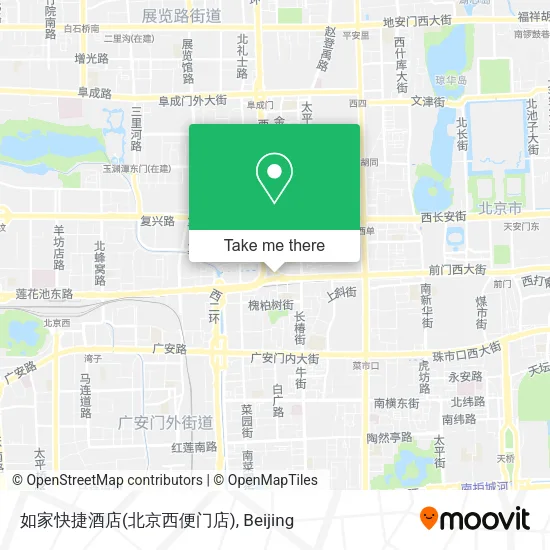 如家快捷酒店(北京西便门店) map