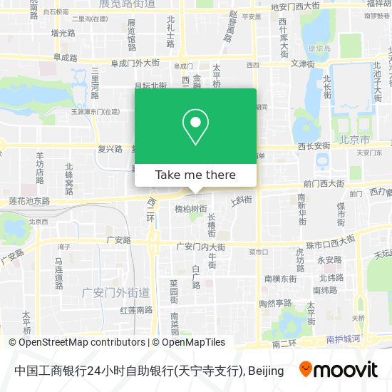 中国工商银行24小时自助银行(天宁寺支行) map