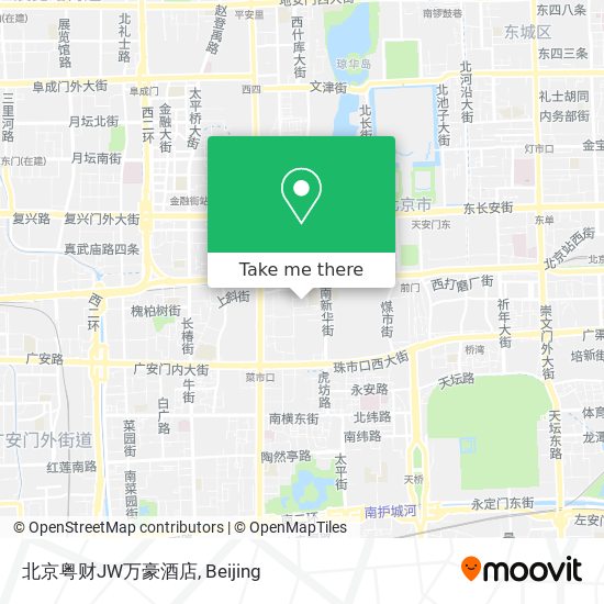 北京粤财JW万豪酒店 map