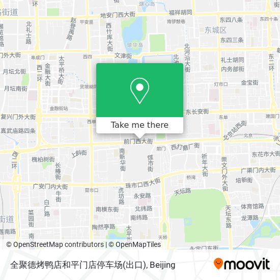 全聚德烤鸭店和平门店停车场(出口) map