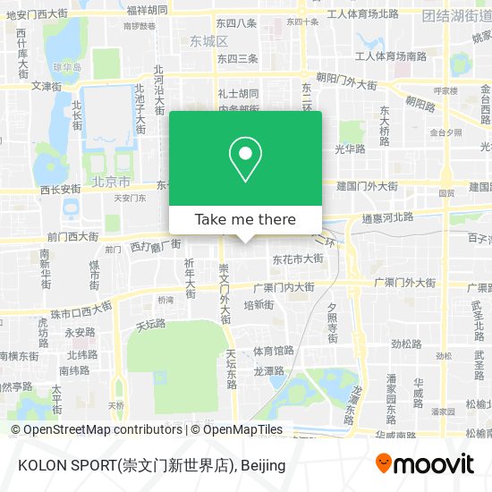 KOLON SPORT(崇文门新世界店) map