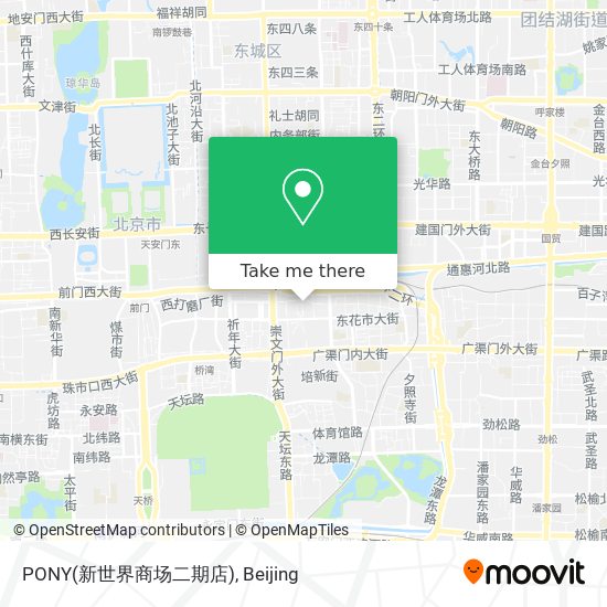 PONY(新世界商场二期店) map
