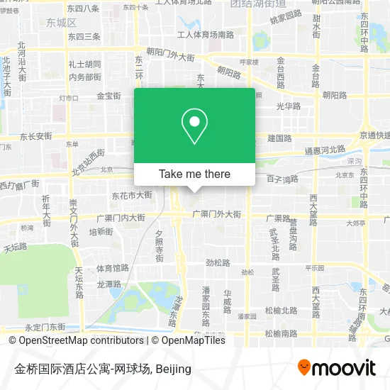 金桥国际酒店公寓-网球场 map