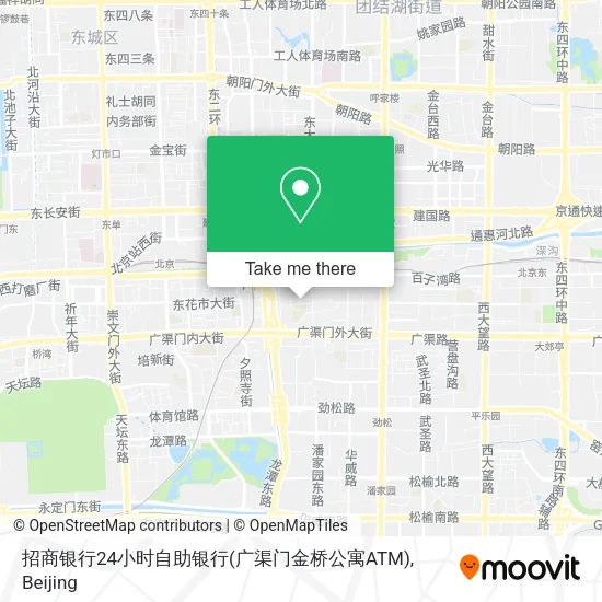 招商银行24小时自助银行(广渠门金桥公寓ATM) map