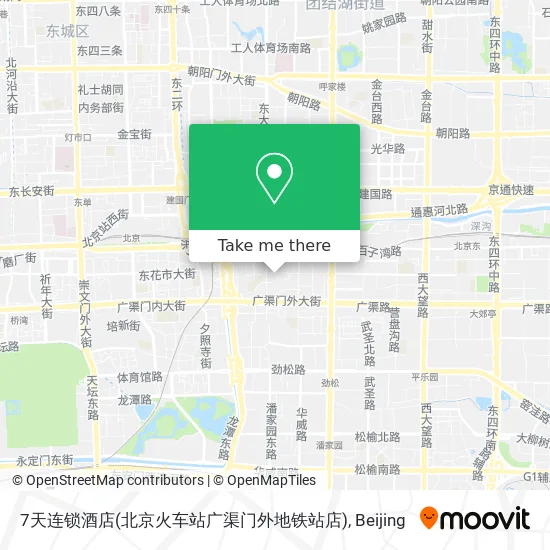 7天连锁酒店(北京火车站广渠门外地铁站店) map