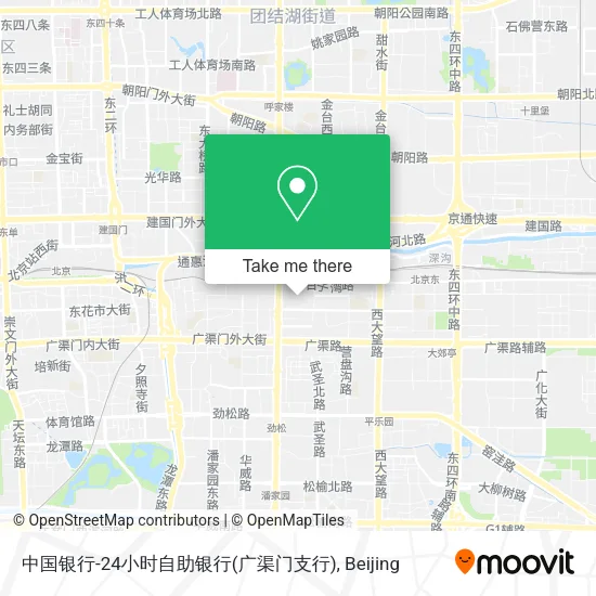 中国银行-24小时自助银行(广渠门支行) map